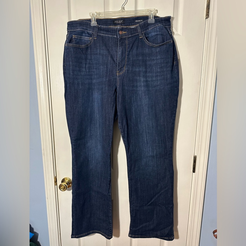 Judy Blue Dark Blue Straight-Leg Women's Jeans